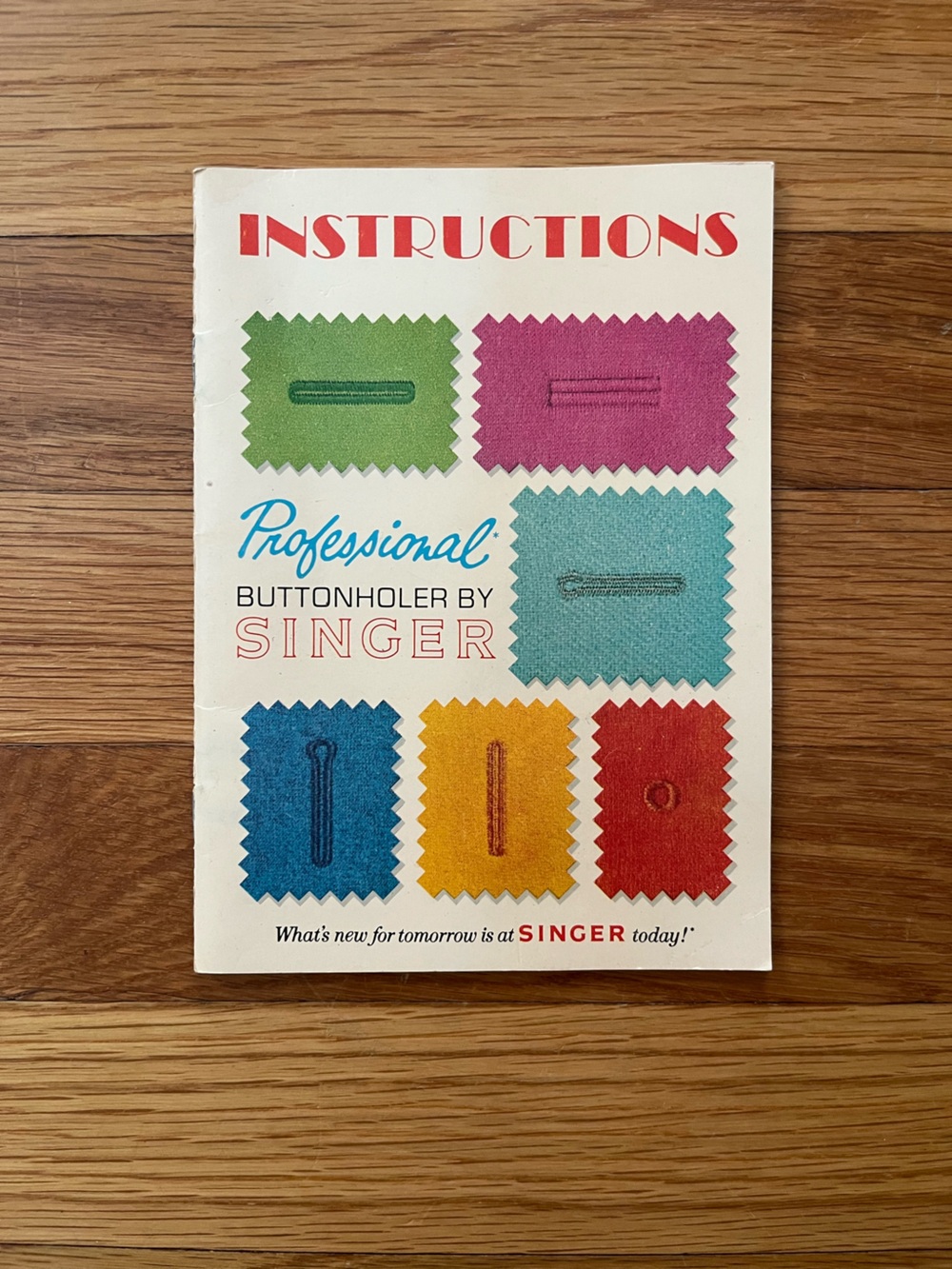 Vintage 1973 Singer Professional Buttonholer Instruction Manual